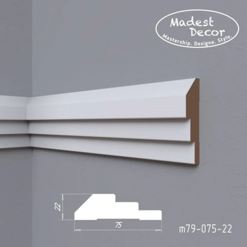 Молдинг МДФ под покраску Madest Decor M79-075-22 на Otdelka1.ru