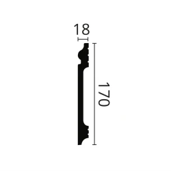 Плинтус Wallstyl NMC FL17 18х170х2000 мм