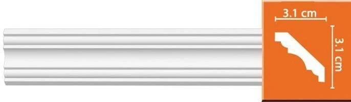 Потолочный плинтус Decomaster 96681F гибкий на Otdelka1.ru