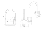 Смеситель EMAR EC-3007 3007.8 Морион на Otdelka1.ru