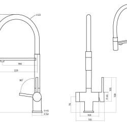 Смеситель EMAR ЕС-7024 Matt Gold