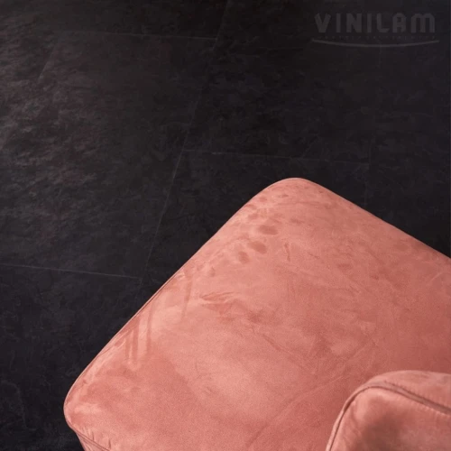 Виниловая плитка Винилам / Vinilam Ceramo 61607 Сланцевый черный на Otdelka1.ru