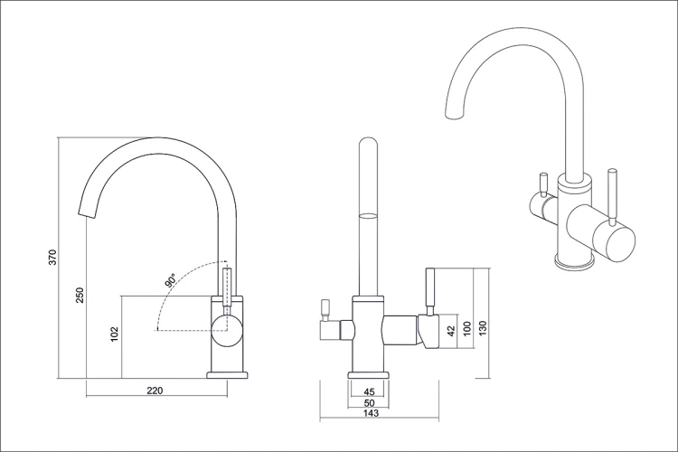 Смеситель EMAR EC-3007 ЕС - 3007 на Otdelka1.ru