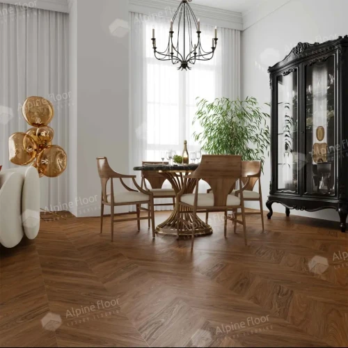 Виниловый ламинат Alpine floor Chevron Eco 18-22 Орех Нойер на Otdelka1.ru