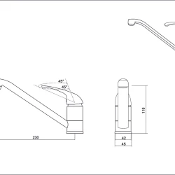 Смеситель EMAR EC-3009.9 Алмаз