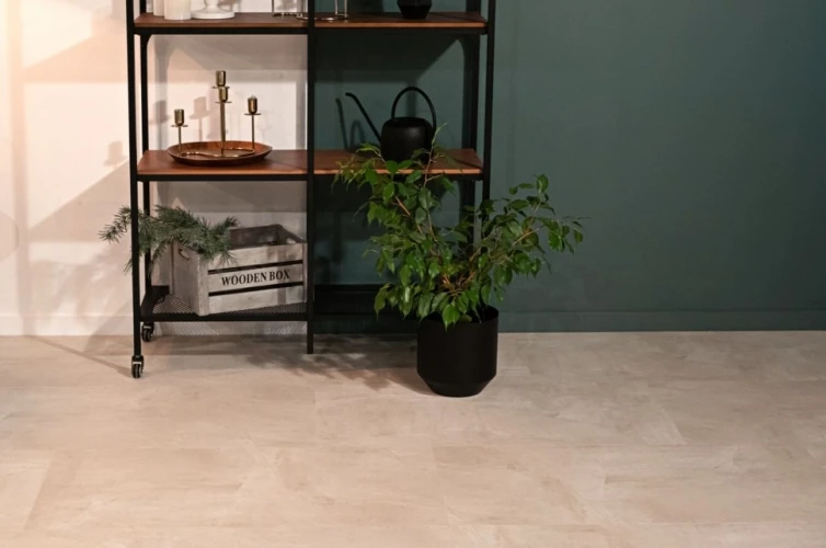 Виниловая плитка Винилам / Vinilam Ceramo XXL Stone 71615 Бетон белый на Otdelka1.ru