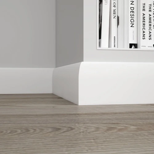 Плинтус белый Ultrawood Base 0017p 2000x100x14 на Otdelka1.ru