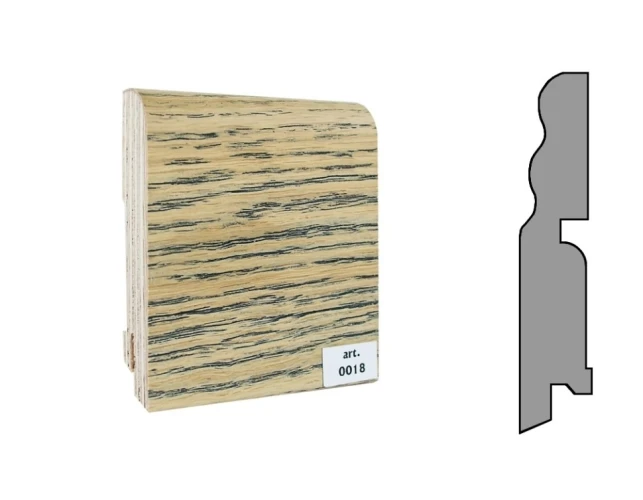 Плинтус шпонированный Finitura Dekor 100x19 №018 на Otdelka1.ru