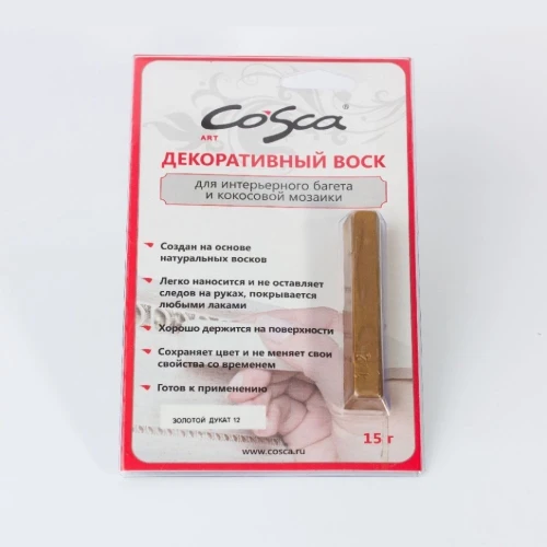 Воск мягкий Cosca в блистере золотой дукат RAL 12 на Otdelka1.ru