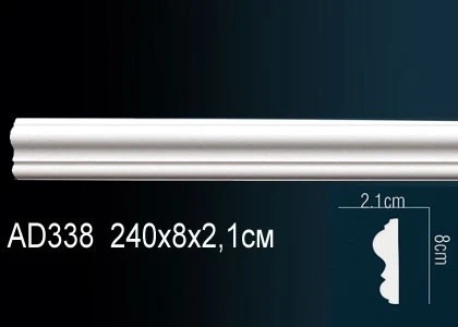 Молдинг гладкий Perfect / Перфект AD338 на Otdelka1.ru