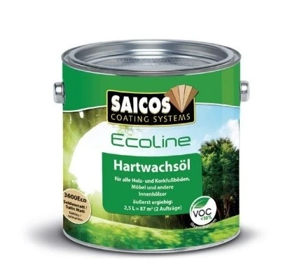 Масло с твердым воском Saicos Ecoline Hartwachsol 3490 eco Эбен 0.75л на Otdelka1.ru