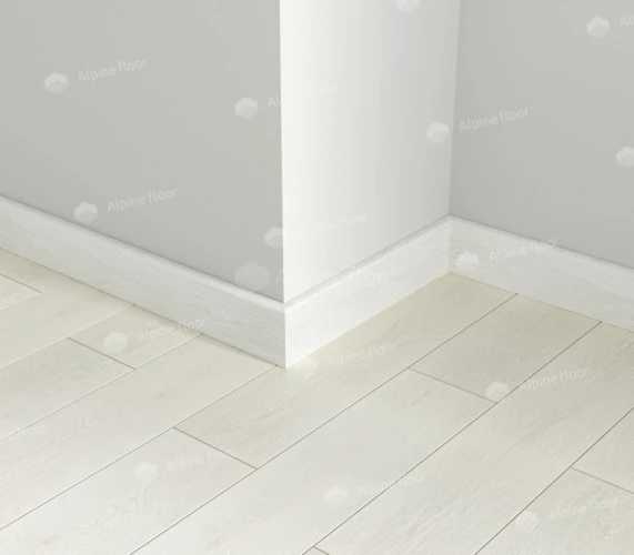 Кварцевый плинтус Alpine floor Parquet Light SK 13-0 Белый на Otdelka1.ru