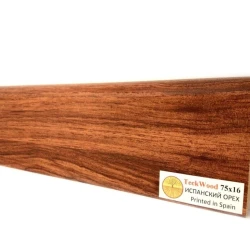 Плинтус МДФ Теквуд / Teckwood 75мм испанский орех