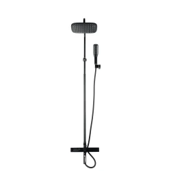Душевая система Royce Касто RCS-110104BL, с изливом, черн. мат.