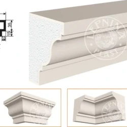 Фасадный карниз LepninaPlast КВ-250/3