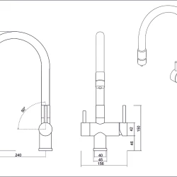Смеситель EMAR ЕС-3015 PVD Coppery