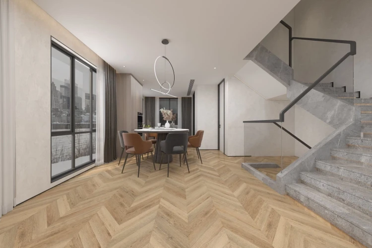 Кварц-виниловая плитка Damy Floor Chevron клеевая Сен-Клу на Otdelka1.ru