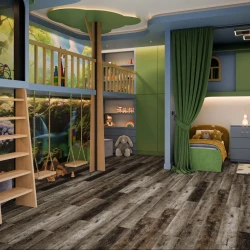 Кварц-виниловая плитка Damy Floor Family клеевая Дуб Рустикальный черный