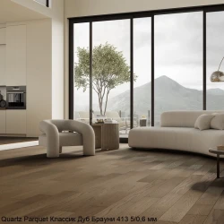 Кварцевый паркет Quartz Parquet Классик 7/1.2 мм 413 Дуб Брауни