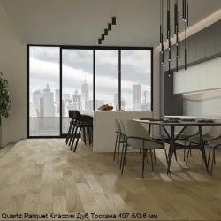 Кварцевый паркет Quartz Parquet Классик 7/1.2 мм 407 Дуб Тоскана