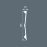Плинтус Cosca PX039 185х16 Экополимер на Otdelka1.ru