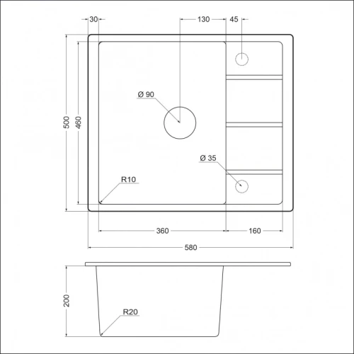 Мойка EMQ-1580.Q EMQ-1580.Q Агат на Otdelka1.ru