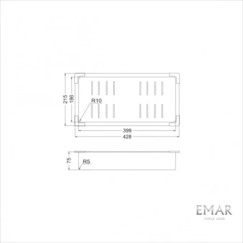 Коландер EMB-405 к мойке 125А корзина на Otdelka1.ru