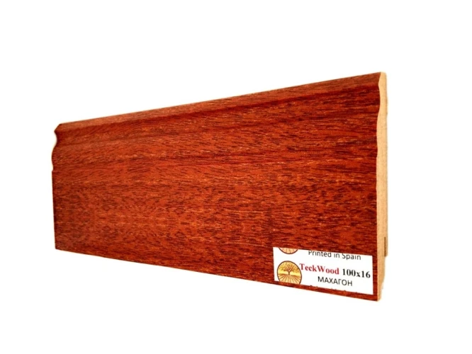 Плинтус МДФ Теквуд / Teckwood 100 мм Махагон на Otdelka1.ru