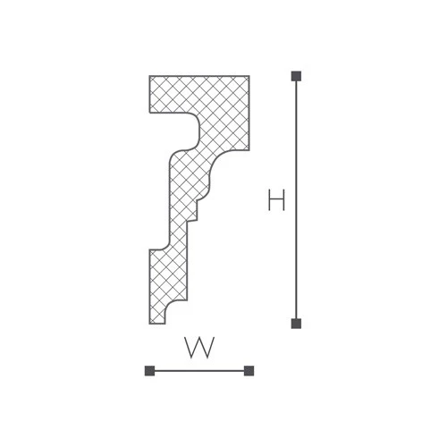 WL4 молдинг Wallstyl NMC 100х40х2000 мм на Otdelka1.ru