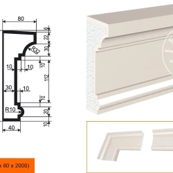 Фасадный молдинг LepninaPlast МВ-220/1