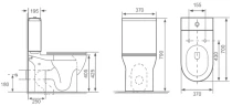 Унитаз напольный Моноблок Royce Браско RCT-131604WH на Otdelka1.ru