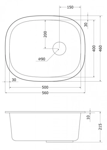 Мойка EMAR EMQ-1560.P EMQ-1560.P Антрацит на Otdelka1.ru