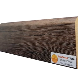 Плинтус МДФ Теквуд / Teckwood 75мм Венге Комби